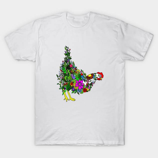 Flower Chicken T-Shirt by imphavok